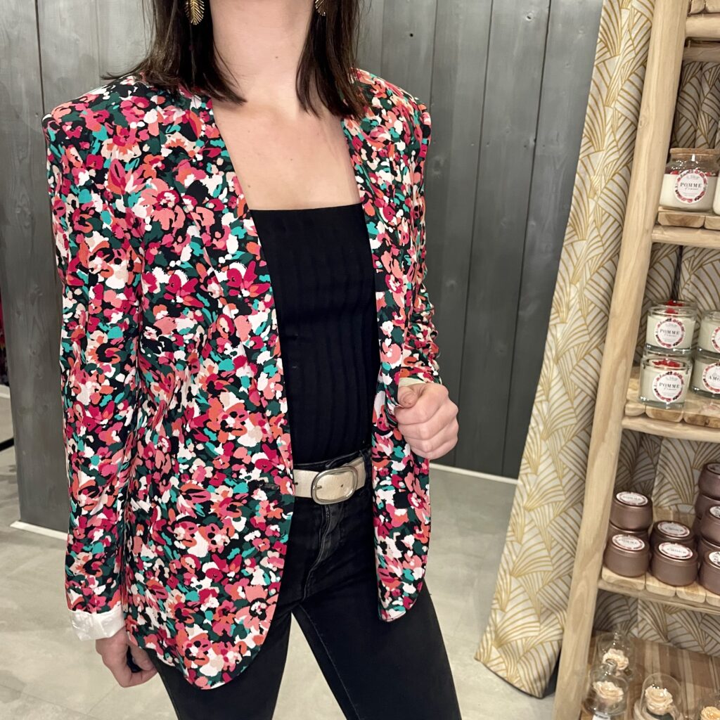 blazer a fleur femme